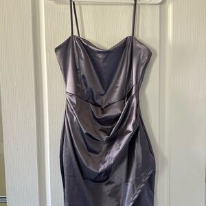 Windsor Purple Gray Satin Dress